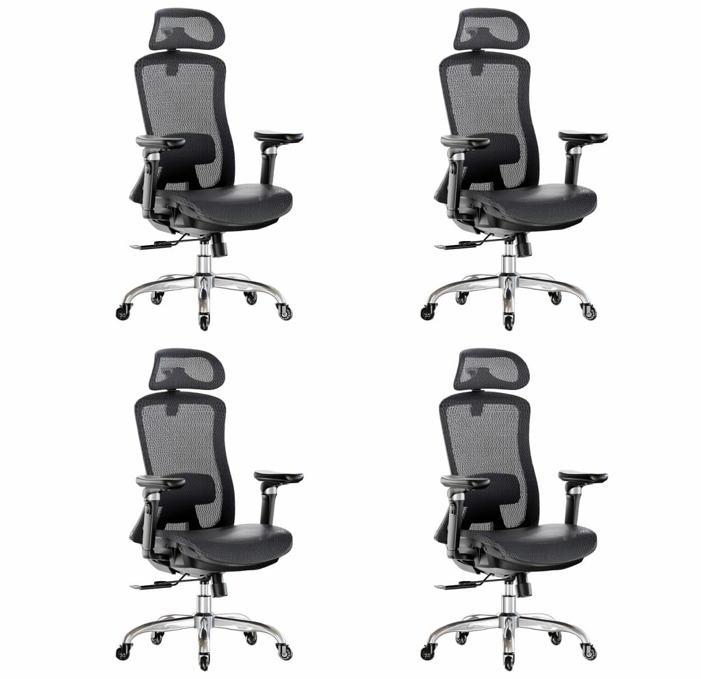 Photo 1 of Marsail Big and Tall Mesh Ergonomic Office Chair with 6D Armrests