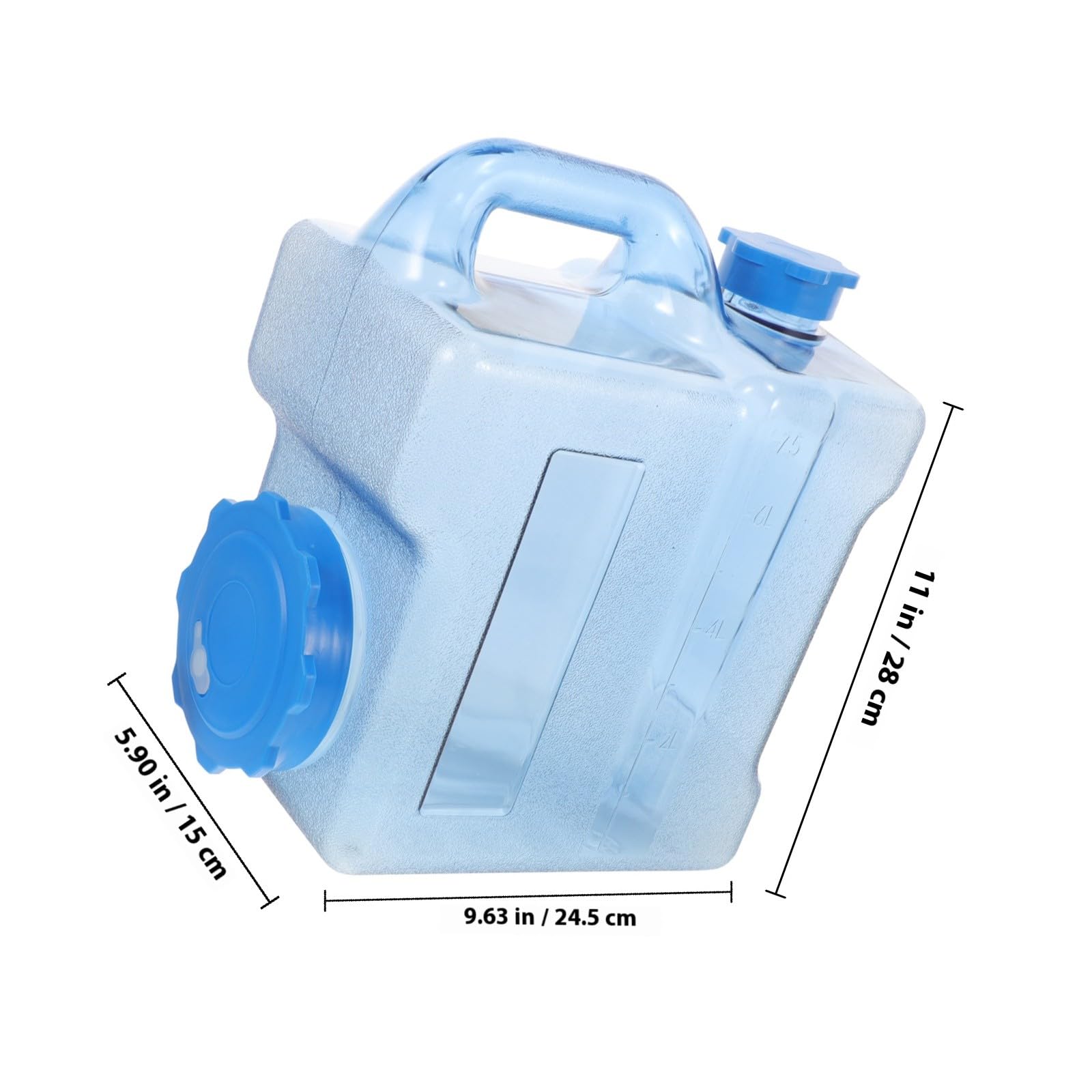 Ciieeo Tragbarer Wasserbehälter mit Hahn 7,5l Blau PC für Camping