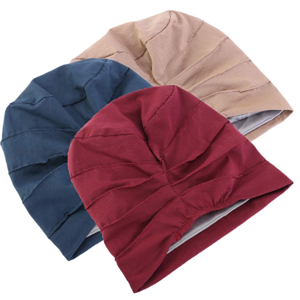 Chemo Cancer Cotton Kopftuch Mütze Seide gefütterte Mütze Ethnic Cloth Turban Cap für Frauen