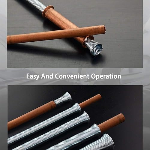 Miniatura 5 de Wostore Kit de dobladoras de tubos de resorte para tubo OD 1/4, 5/16, 3/8, 1/2 y 5/8 pulgadas 5 en 1 Juego de dobladora de tubos