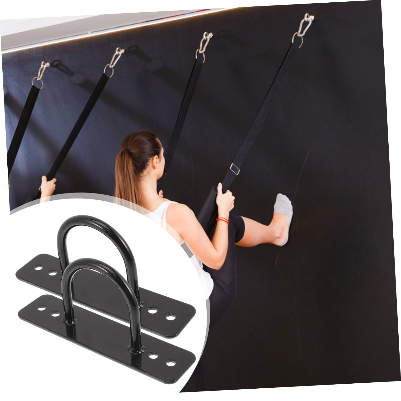 INOOMP Battle Rope Wandanker aus Edelstahl 2 Stück Belastbarer Seilanker für Yoga Fitness und Schaukeln Decken und Wandbefestigung für Krafttraining und Workout