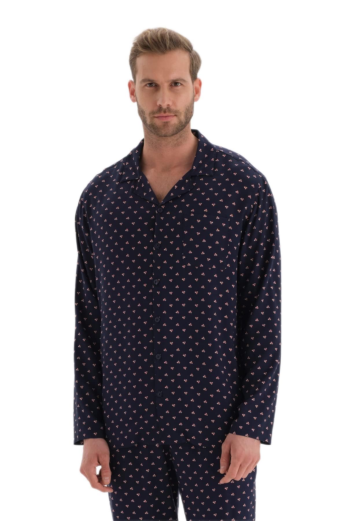 Dagi piżama top Mężczyźni Dagi Men's Viscone Pyjama Top, Navy, M