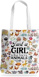 Animal Lovers Gifts for Women Cute Animal Accessories Stuff Reusable Grocery Bags Beach Tote Canvas Tote Bag for Women Shopping Christmas Birthday Funny Friendship Gifts for Friend Sister Girls