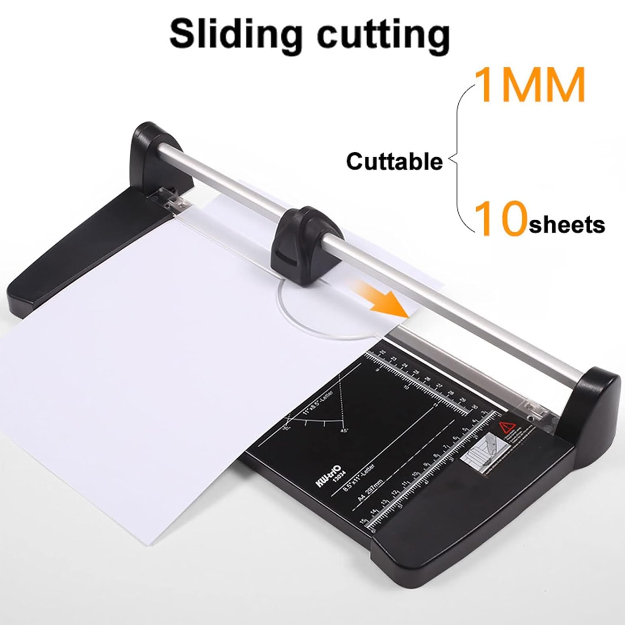 Taglierina per carta A2, taglierina per carta in titanio da 60 cm con protezione di sicurezza automatica per carta artigianale, coupon, etichette e cartoncino