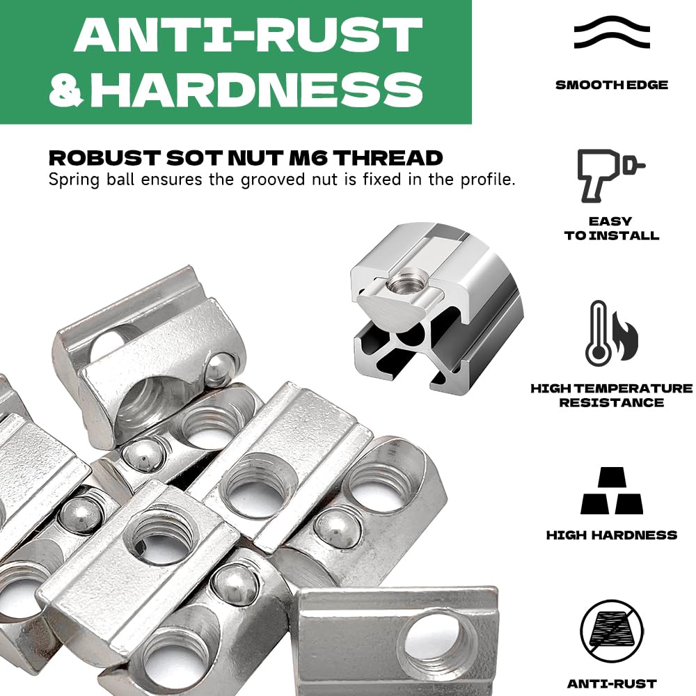 M3 M4 M5 M6 M8 M10 T Vierkante moer T-vormige rups glijdende hamermoer Aluminium profiel