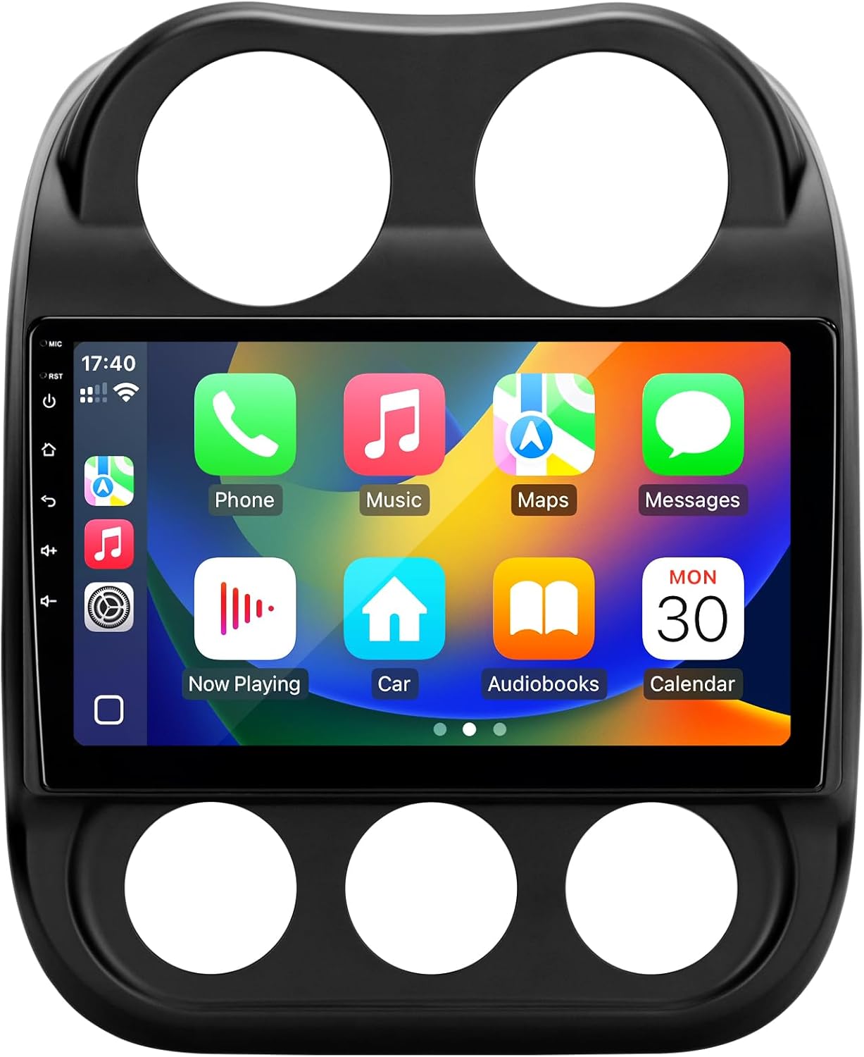 for Jeep Patriot Compass Radio Compatible with Wirelessly Carplay Android Auto Upgrade Car Stereo Bluetooth Navigation Touchscreen GPS FM WiFi Media Player Backup Camera Head Unit (2010-2017)