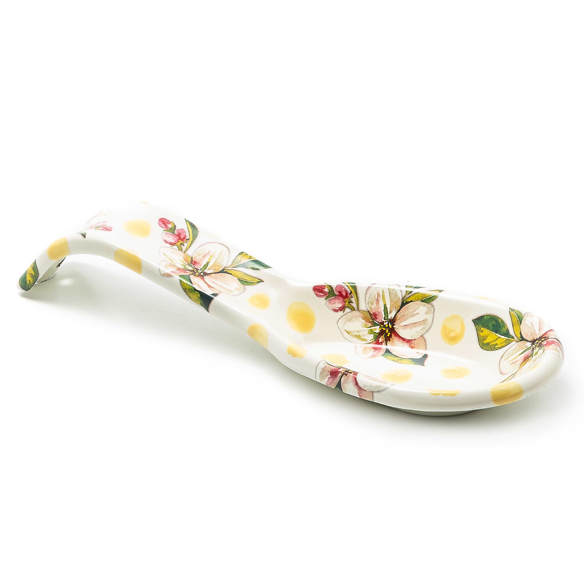 MACKENZIE-CHILDSEnamel Spoon Rest, Kitchen Utensil Rest and Spoon Holder, Kitchen Decor, Yellow Wildflowers