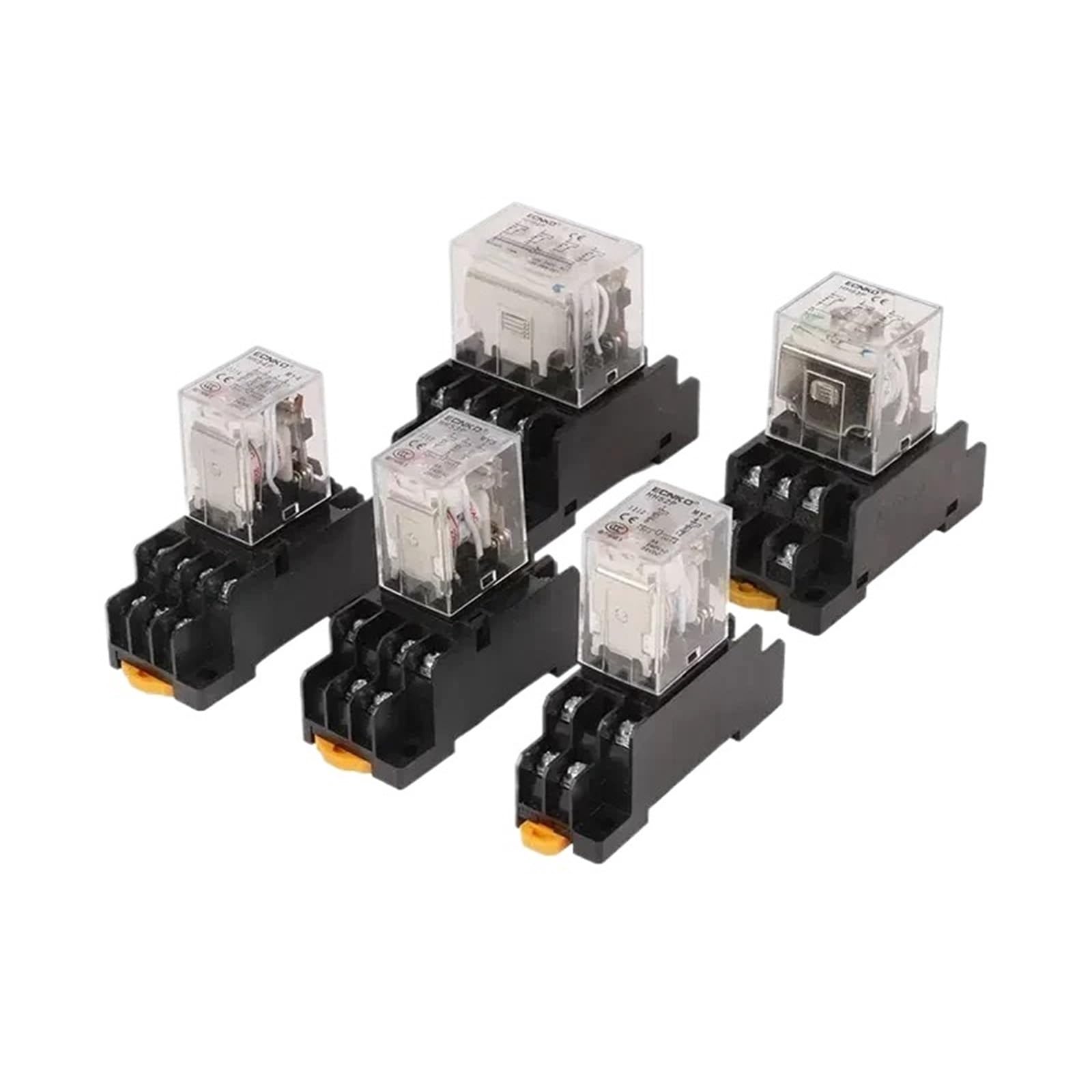10 relés de control en miniatura CA 12 V/CC 24 V/CA 220 V, relé intermedio con base de zócalo, HH52P HH53P HH54P HH62P HH63P HH64P(220V,HH54P ACx10)