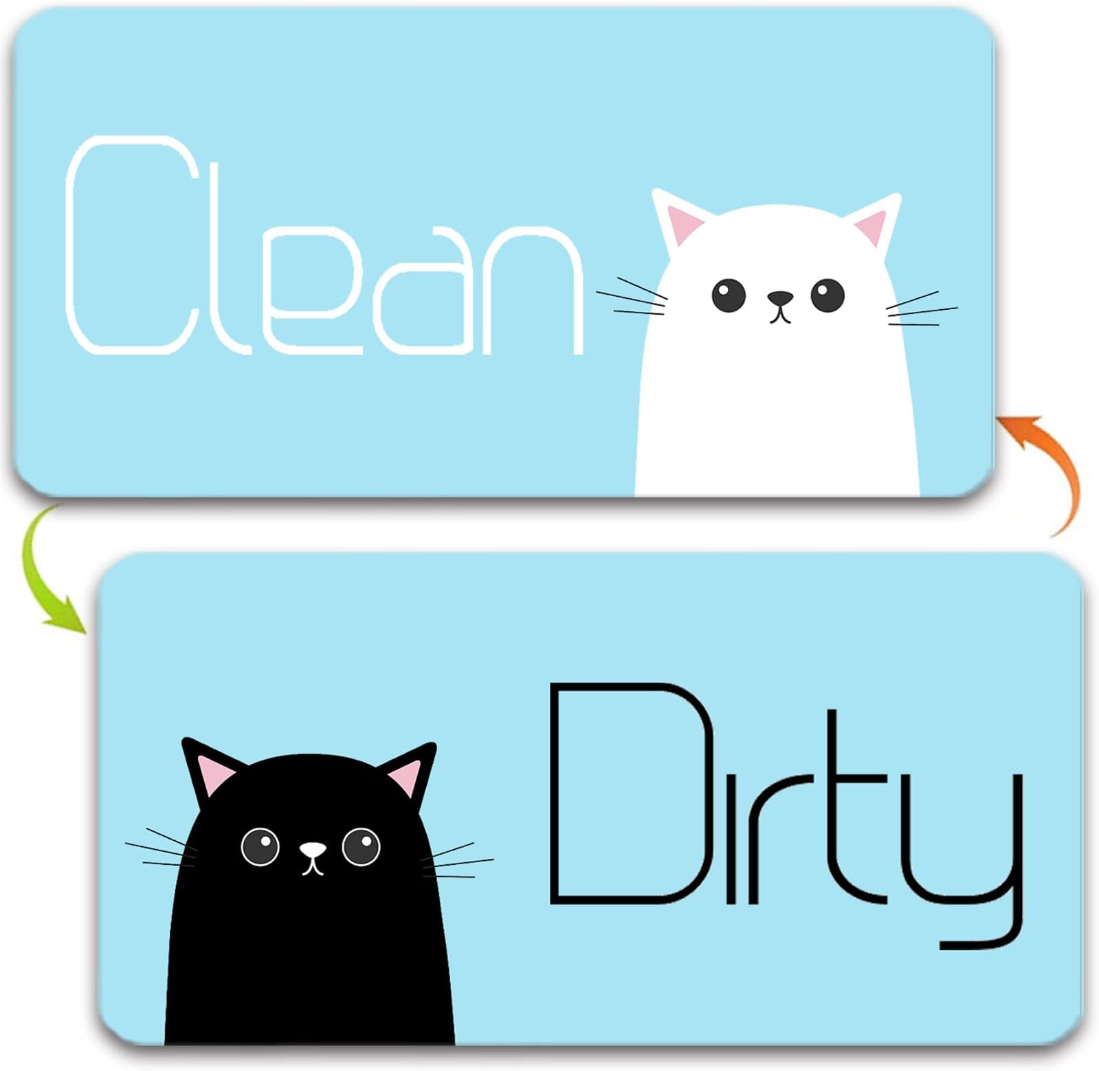 Dishwasher Clean Dirty Sign, Double Sided Strong