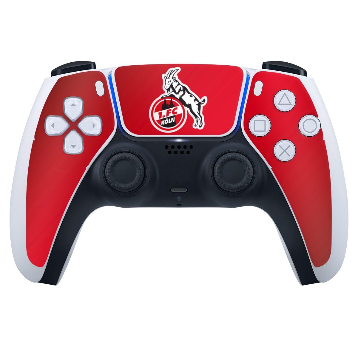DeinDesign Skin kompatibel mit Sony PlayStation 5 Controller PS5 Folie Sticker 1. FC Köln Offizielles Lizenzprodukt EffZeh