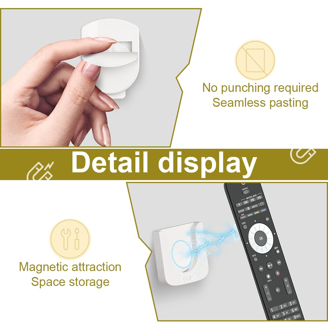 Supporto Magnetico Per Telecomando Senza Fori - Tieni Il Telecomando Sempre A Portata E Non Perderlo Più! - Foto 2