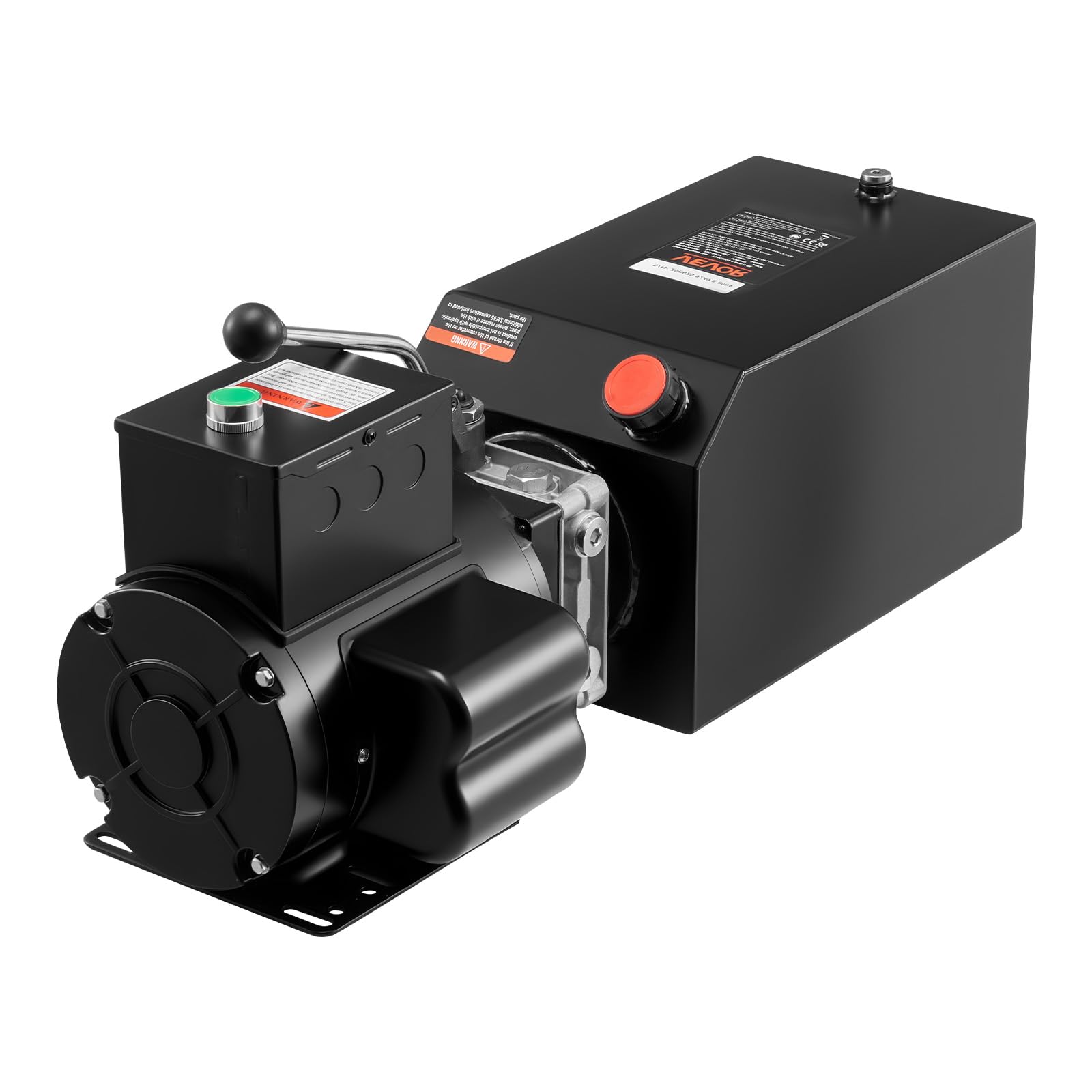 VEVOR Pompa Idraulica CA 220 V, Centralina Idraulica a Semplice Effetto Portata Olio 6,3 L/min, Pressione di Scarico max. 22 MPa per Autocarri con Cassone Ribaltabile, Elevatore, Auto