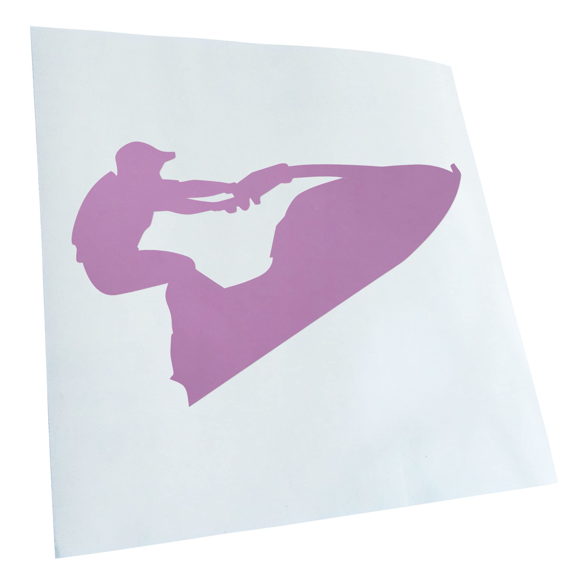 Kiwistar - Car Sticker - Jet Ski Jet Boat Driver Figure - Lilac - 40 x 24 cm - Rear Window Car Sticker Weatherproof for Car Truck Moped Truck - Sticker Exterior Self-Adhesive Tuning Accessories for