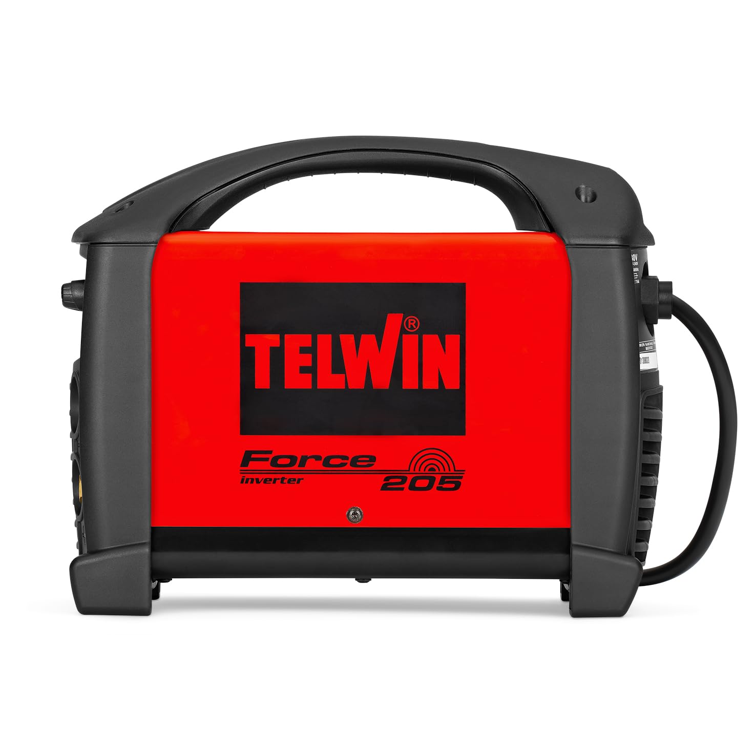 Telwin Force 205 Saldatrice Inverter ad Elettrodo con Maschera Automatica a Caschetto e Accessori di Saldatura MMA, 200A, Macchina per Saldare Leggera Compatta e Trasportabile, 230V, Made in Italy