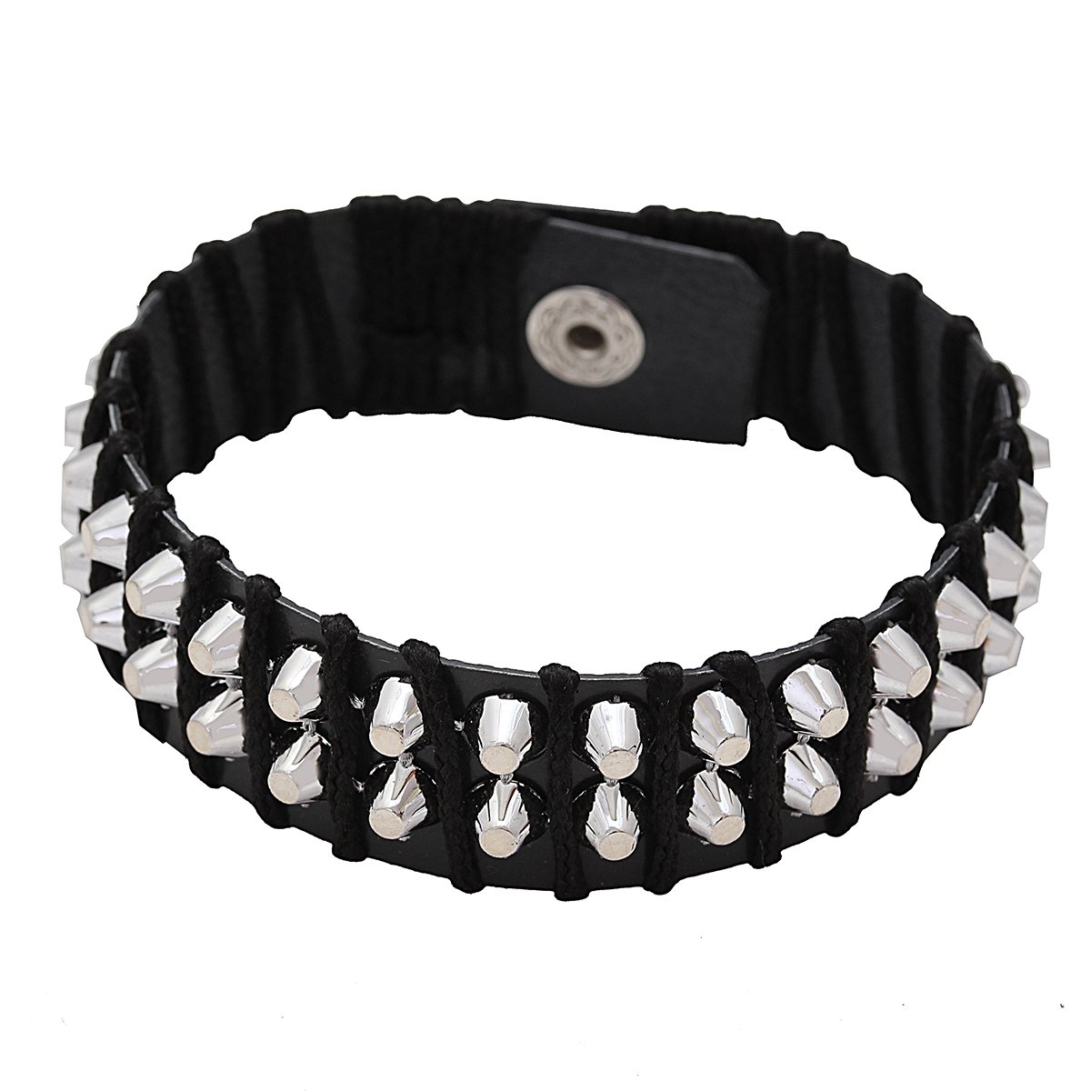 Memoir Metal Stud Spike Rivet Leather Bangle Cuff Bracelet Wristband (B01D1P79QI) Amazon Price History, Amazon Price Tracker