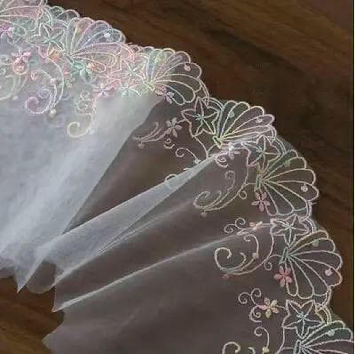 Tissu en dentelle bleu bonbon 13m pour personnaliser vos vêtements