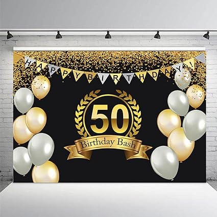 Amazon 背景布 ボケ パーソナライズされた写真スタジオ50周年40周年60周年のための黒と金のスパンコール写真の背景 10x6 5ft バックペーパー 背景布