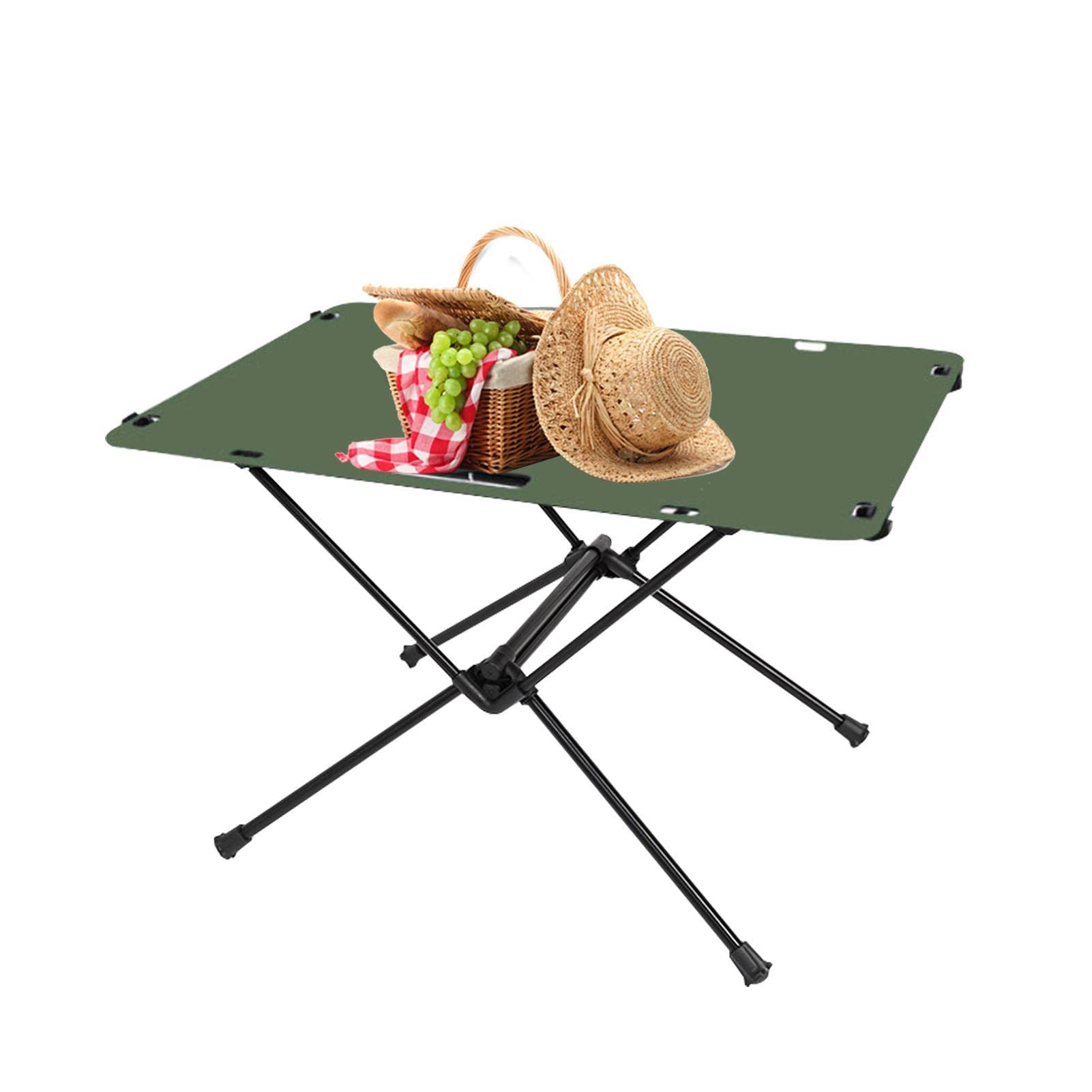 Tavolo da spiaggia pieghevole - Tavolino da campeggio con borsa da trasporto | Tavolo da picnic portatile con coperchio arrotolabile per giardino, per cucinare, zaino in spalla, viaggi, | trasporto | Tavolo da picnic portatile con coperchio arrotolabile p