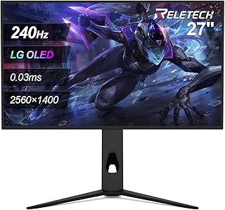 27 Inch OLED Gaming Monitor, 2K QHD(2560x1440), 240Hz, 0.03ms, G-Sync&FreeSync Compatible, HDR400 Support, HDMl 2.1&DisplayPort, VESA Mountable (R27QD Nightmare)