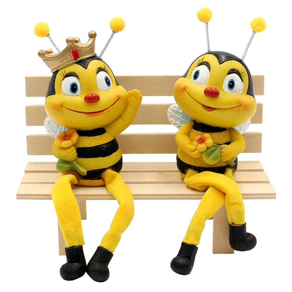 Dekohelden24 Decorative Figurine Set of 2 Polyresin Size Approx. 6 x 5 x 18 cm