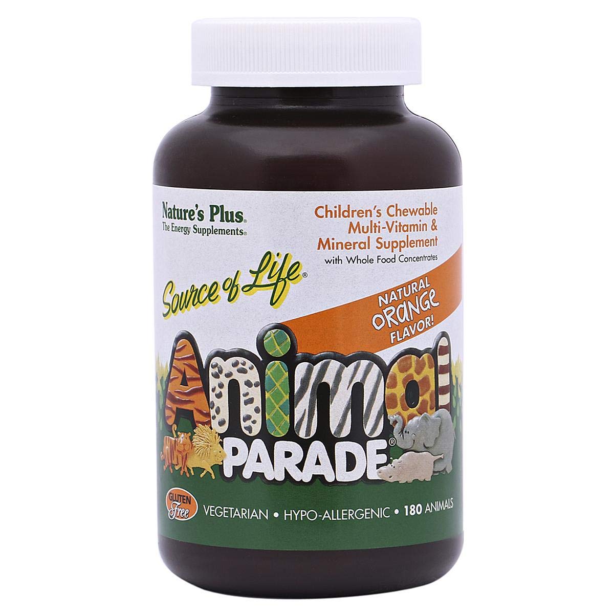 Nature's PlusAnimal Parade Children's Chew Multi Vitamin And Mineral Orange 180 Tabs