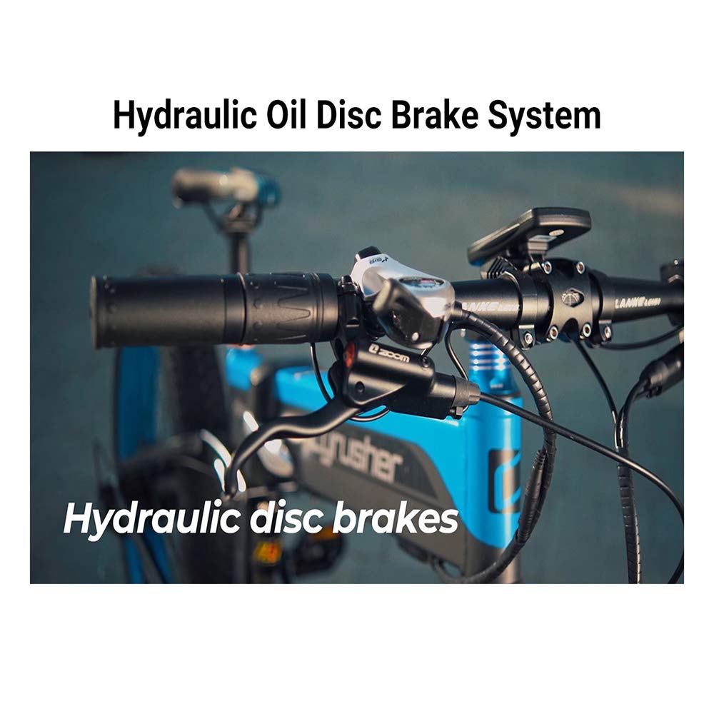 Cyrusher XF690 1000W Electric Bike 27 Speeds Fat Tyre Mountain Bike 48V 12.8Ah Folding Bike with