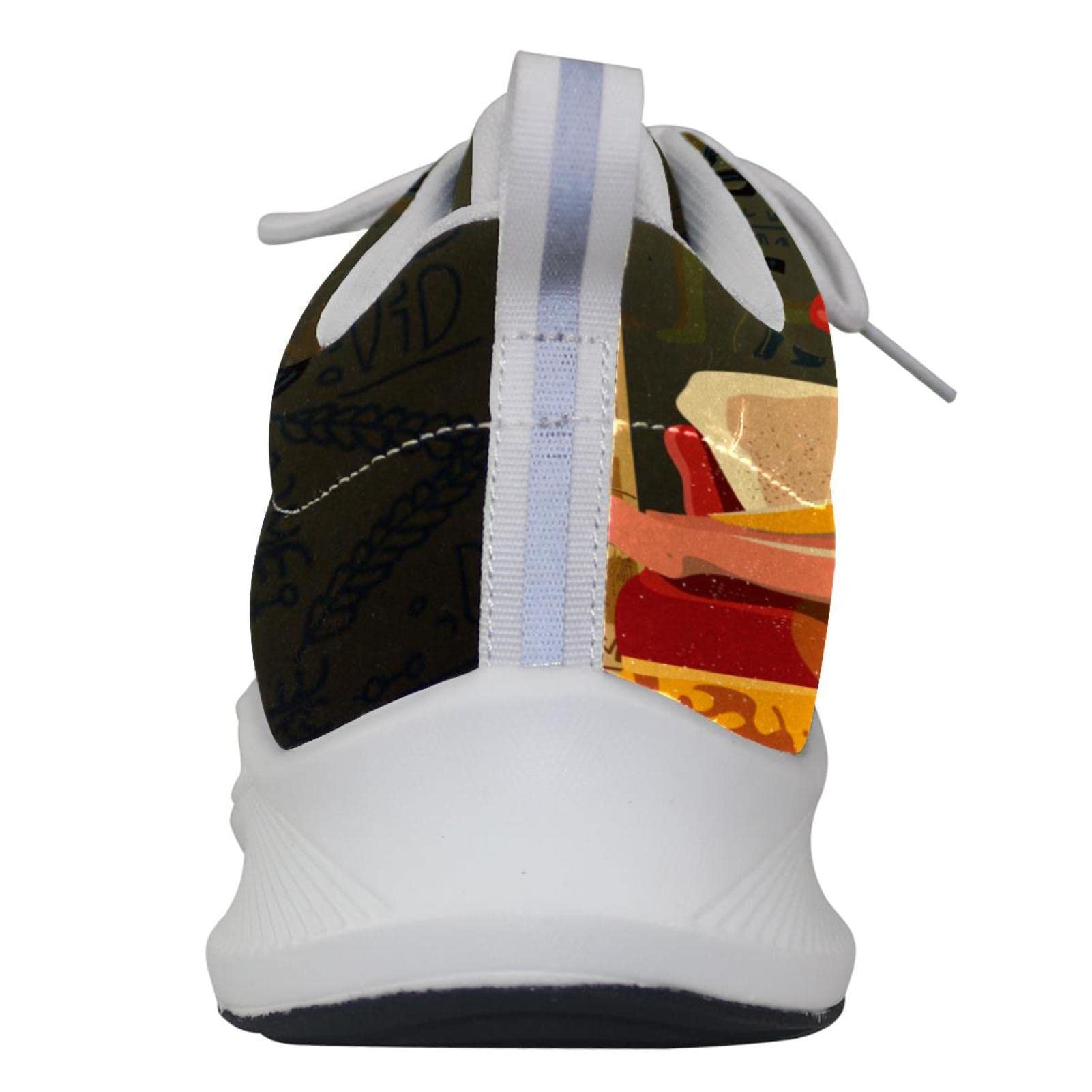 Sneakers personalizzate Scarpe da passeggio leggere in esecuzione Scarpe da ginnastica casual atletiche Cleopatra seduta sul trono, multicolore, 11 US