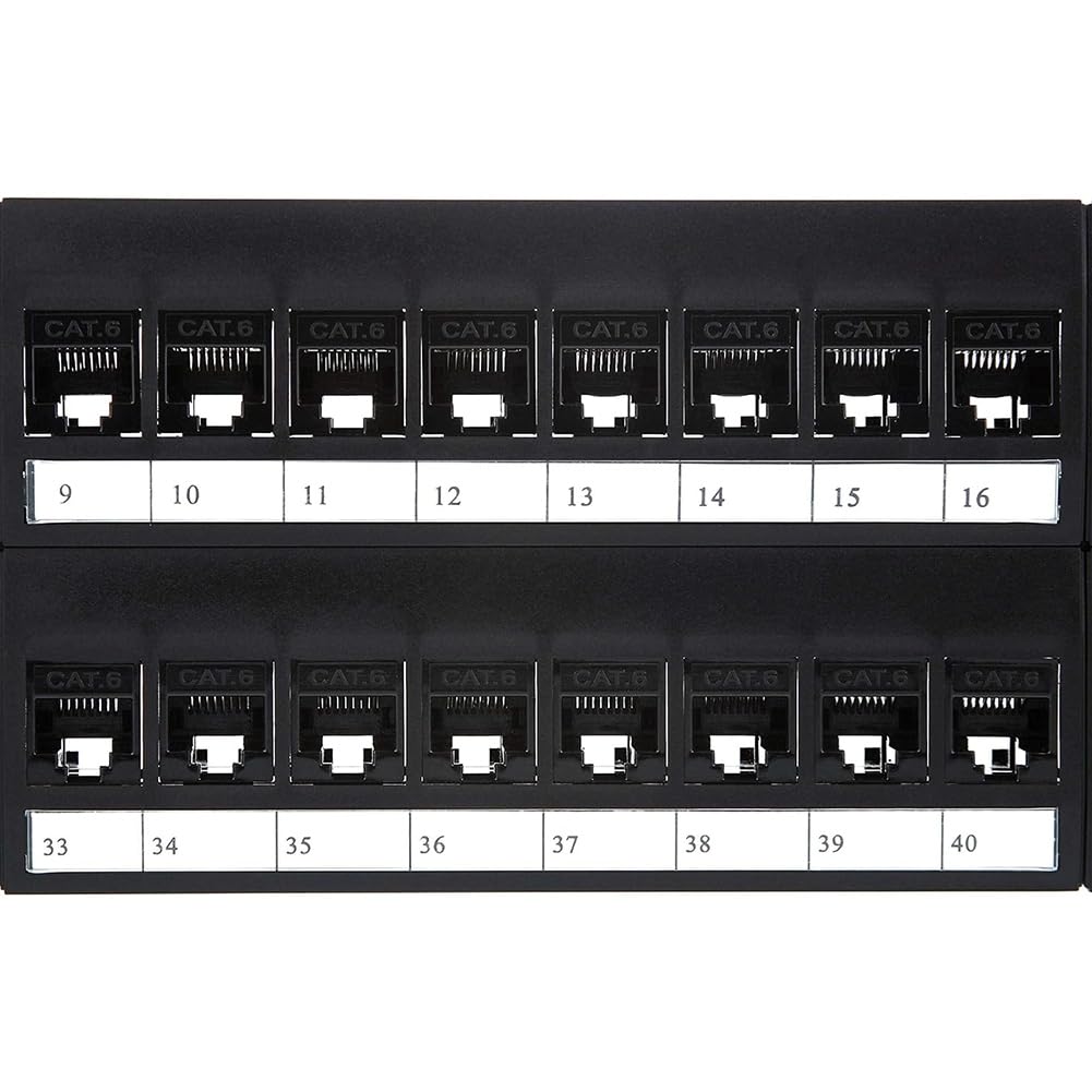 Adaptateur de Câble Réseau RJ45 48 Ports Rack Panneau de Brassage CAT6 Droit Cadre de Distribution Ethernet