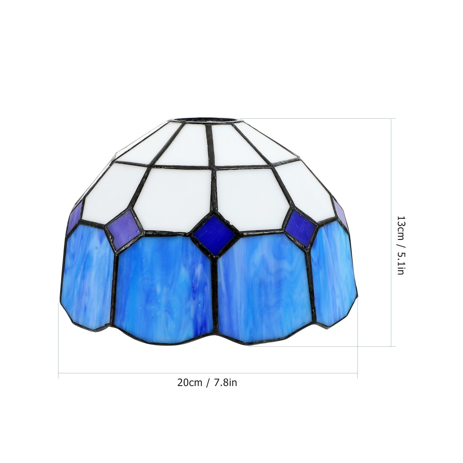 Abat-jour en Verre Bleu pour Chandelier et Lampe sur Pied