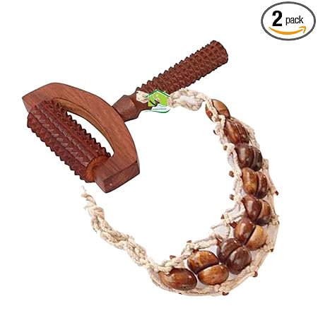 FA INDUSTRIES Wooden Relaxing Acupressure Foot/Feet Massager Slippers/Acupressure Wooden Karela Massager for Pain Relief (5x1 cm) (Set of 2) (Only Massager Manufacturering)