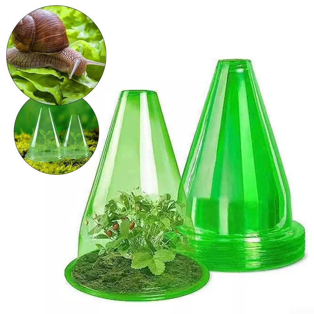Lot de 12 cloches de protection pour plantes, vertes et transparentes, cloches de jardin pour plantes, dômes réutilisables