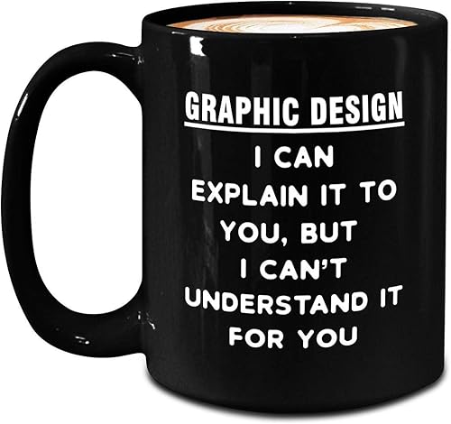 Gifts for Graphic Designer Artist Mug - Large 15oz Black Coffee Tea Cup - Traditional Digital Illustrator 2D 3D Fine Art Student Multimedia Funny