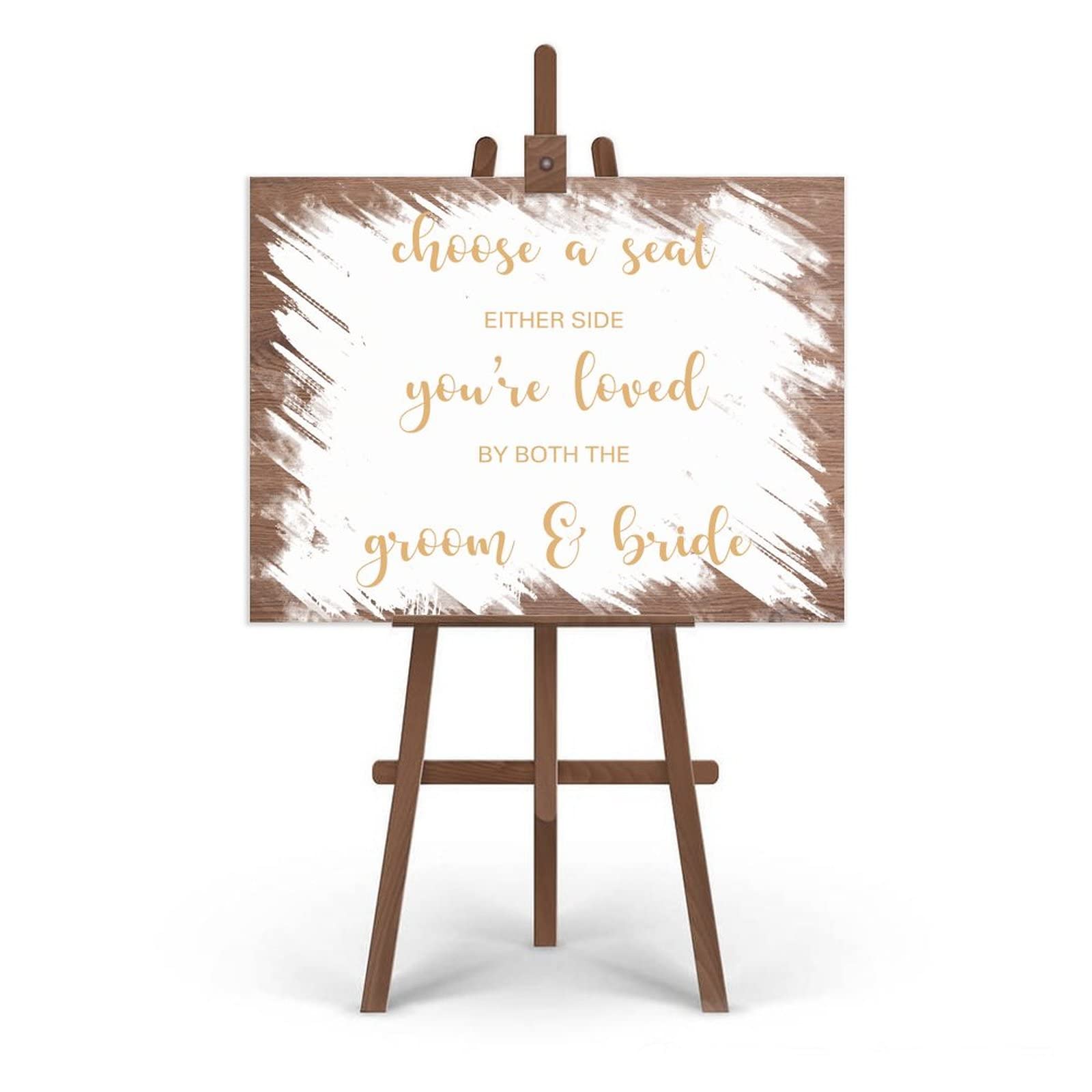 Wählen Sie einen Sitz auf beiden Seiten, Hochzeits-Willkommensschild, Bauernhaus-Holzschild, Mr&Mrs Paar, personalisiertes Hochzeitsschild für Hochzeitsempfang, Zeremonie, Verlobung,