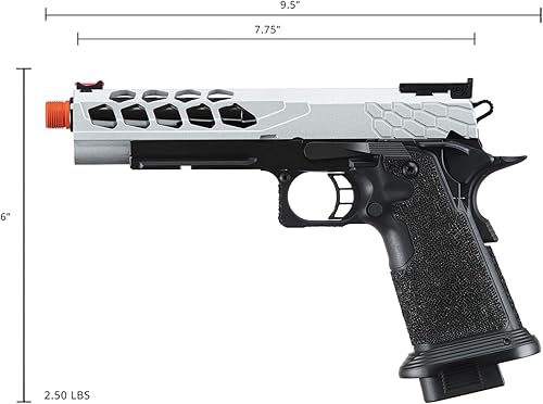Vista 62 de Lancer Tactical Pistola Airsoft STRYK Hi-Capa 5.1/4.3 Full Metal Gas Blowback 330 FPS Negro