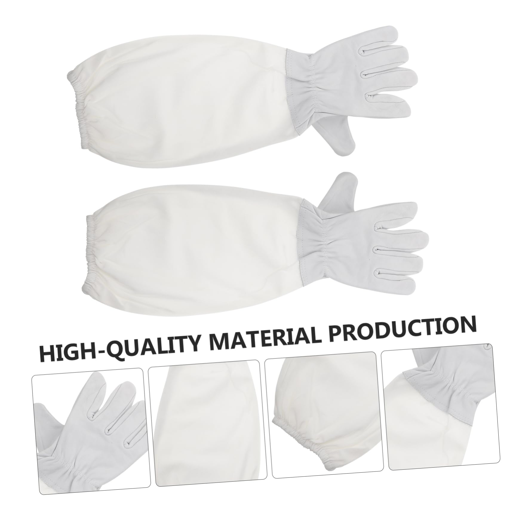 UKCOCO 3 Pares Guantes de Apicultura Resistentes al Guantes Largos de Seguridad para Apicultores Protección Eficaz contra y Abejas Profesional y Duradero