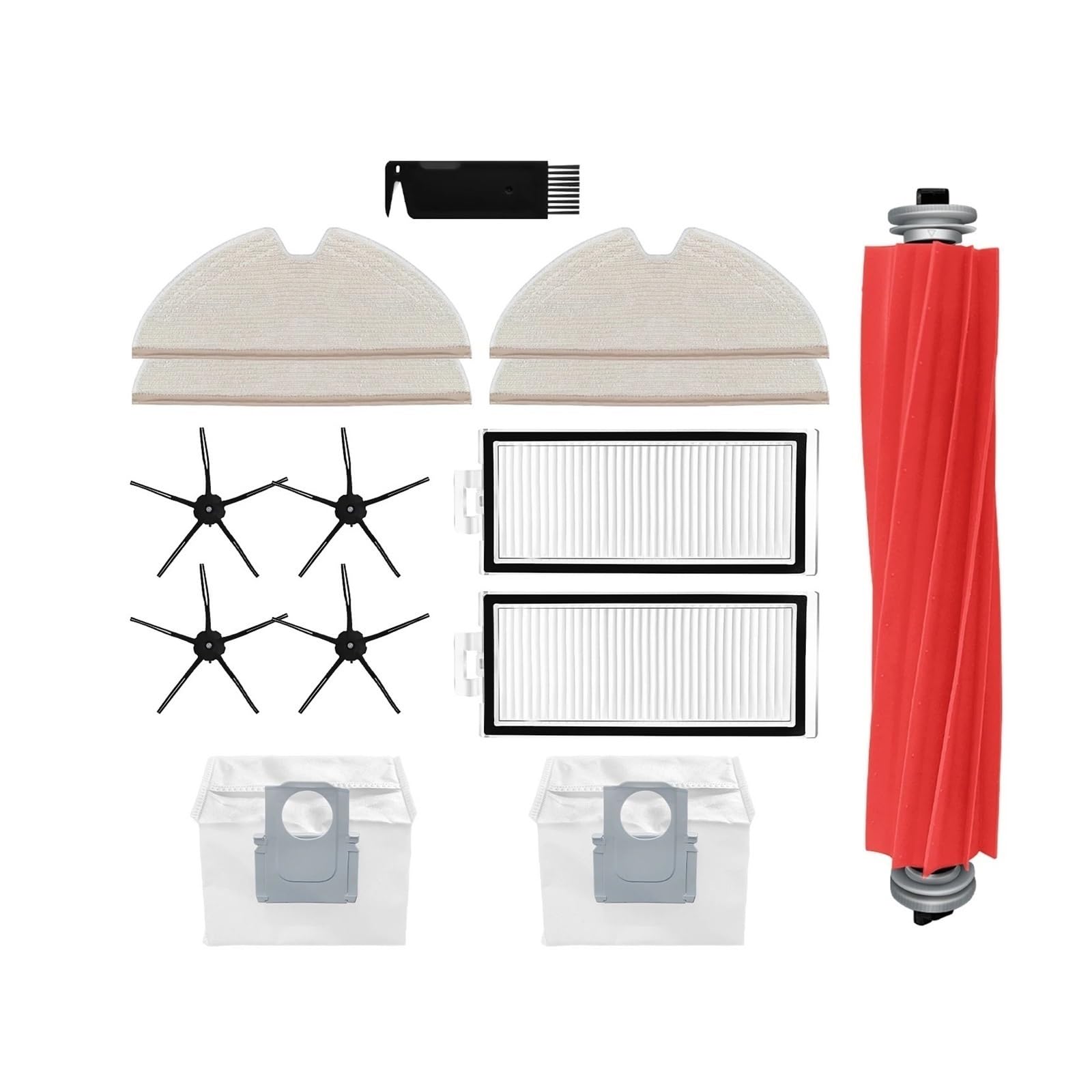 PORRSYDCD Main Side Brush Hepa Filter Mop Cloths Dust Bag，Compatible With Roborock Q7 MAX+ / Q7+ / Q7 / T8 Robot Vacuum Cleaner Accessories(Set N)