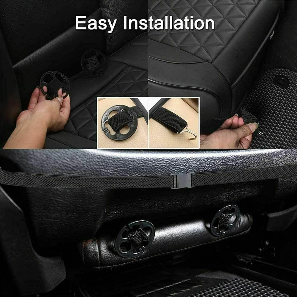 Anteriori Auto per Kia Opirus/Amanti 2003-2010, Pelle Set Completo Impermeabile Auto Accessori Interno,Black-Red