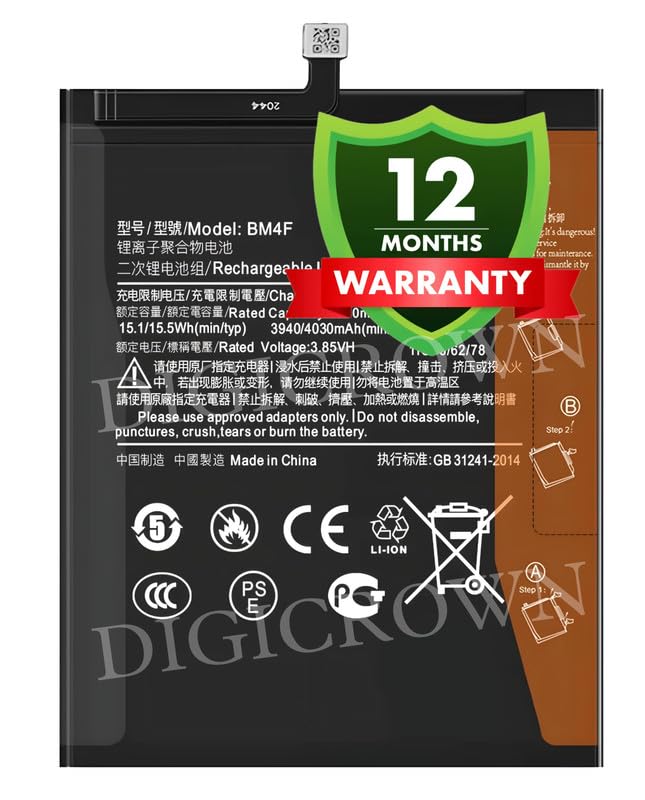 Image of Original BM4F Battery Compatible with Xiaomi Mi A3 - (4030mAh) - 1 Year Warranty DF7