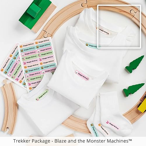 Miniatura 5 de Oliver's Labels Paquete Trekker, 122 etiquetas y etiquetas de nombre personalizadas duraderas (Blaze and The Monster Machines)