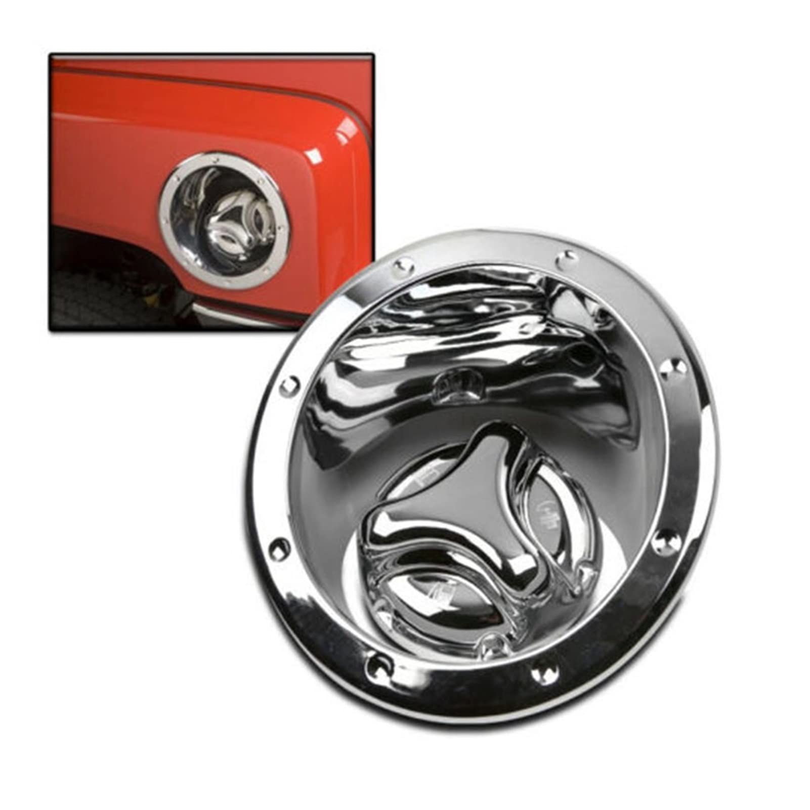 XENITE Tapón del Tanque de Combustible del automóvil Cubierta del Tanque De Gasolina del Coche Tapa del Bisel De La Puerta De Combustible Moldura del Embellecedor Cromado para H&ummer H3 2006-2010