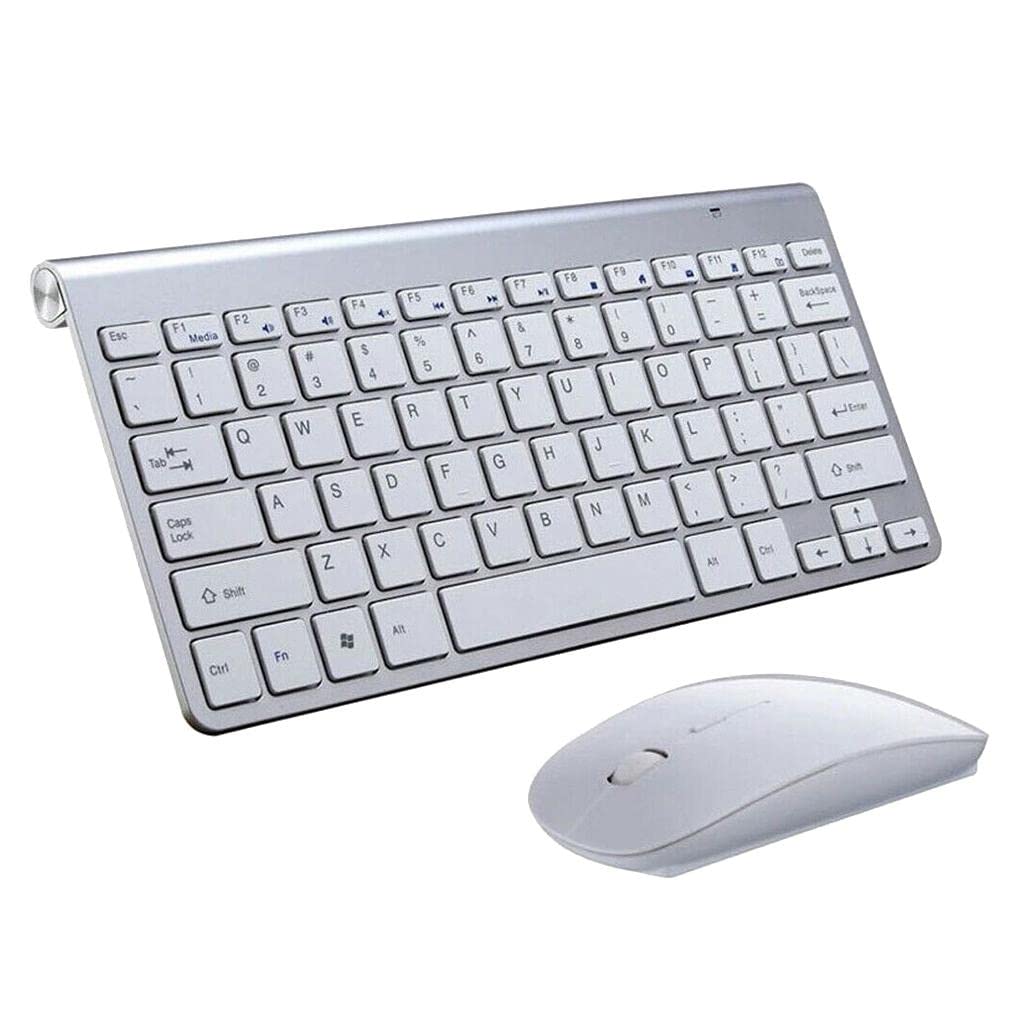 Mini Wireless Keyboard Mouse Set Waterproof 2.4G for Mac PC Laptop Silver |Computers/Tablets & Networking | Keyboards Mice & Pointers | Keyboard & Mouse Bundles-image-28