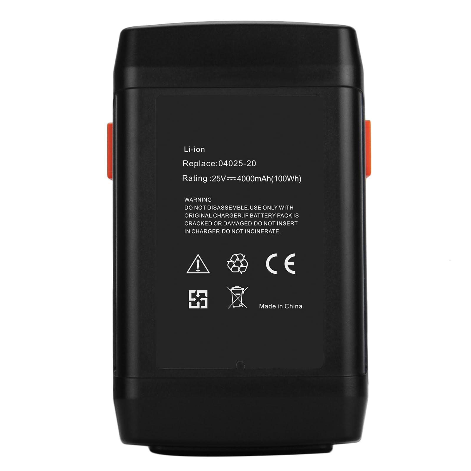 25V 4000mAh Li-Ion Batería para Gardena 04025-20 Compatibilidad con Gardena Accu-Spindelmäher 380 Li