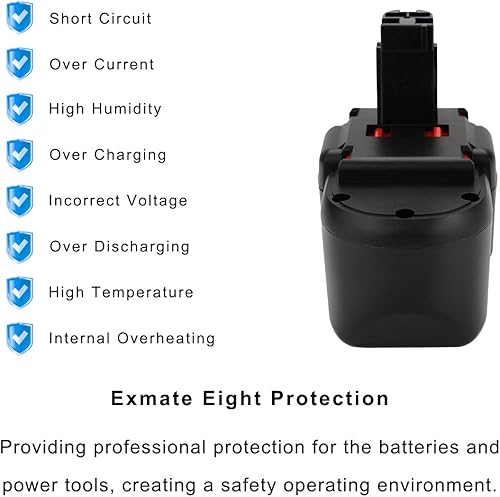 Miniatura 6 de Exmate Batería Ni-MH de 24V 3.5Ah para Bosch BAT030 BAT031 BAT240 BAT299 2607335 4462607 335448 2607335 5102607 335561 Bosch Batería de repuesto de