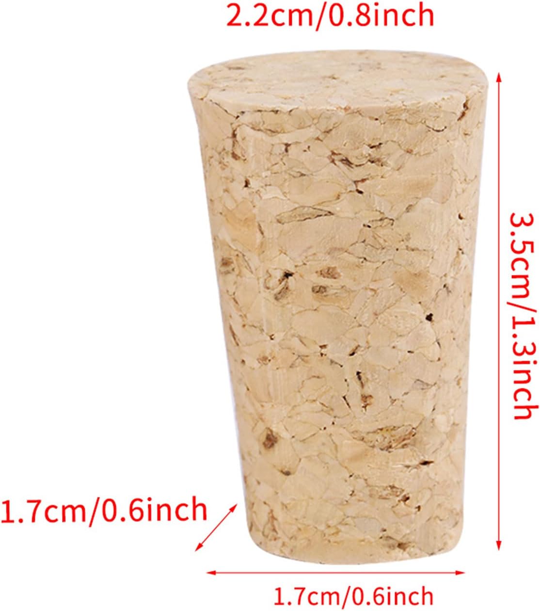 10Pcs Tapered Cork Wooden Wine/Beer Bottle Stopper Premium Corks for Wine Making Craft(Larger)