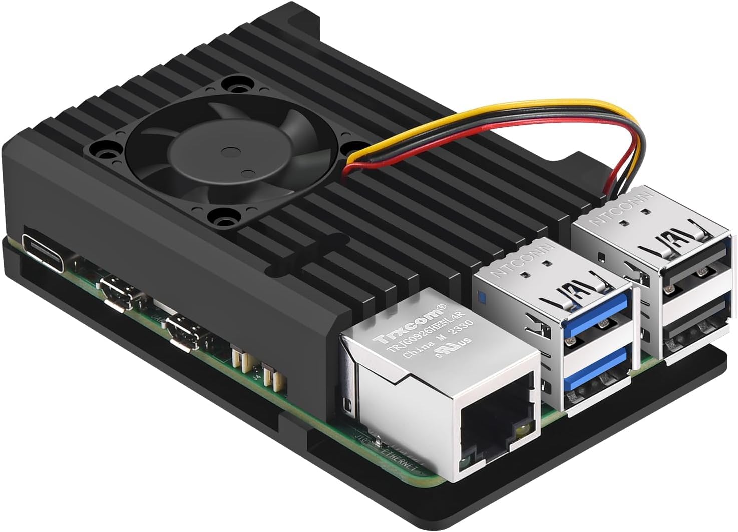 REES52 Super Thermal Tape] Raspberry Pi 5 Case, Raspberry Pi 5 Armor Case Metal Case with 4 Pin PWM Cooling Fan Aluminium Alloy, Raspberry Pi 5 Fan, Pi 5 Heatsink for Raspberry Pi 5-image-23