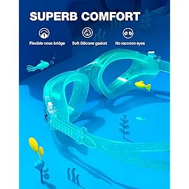 ZIONOR Kids Swim Goggles, G1MINI SE Anti-Fog Swimming Goggles for Kid Child 6-14
