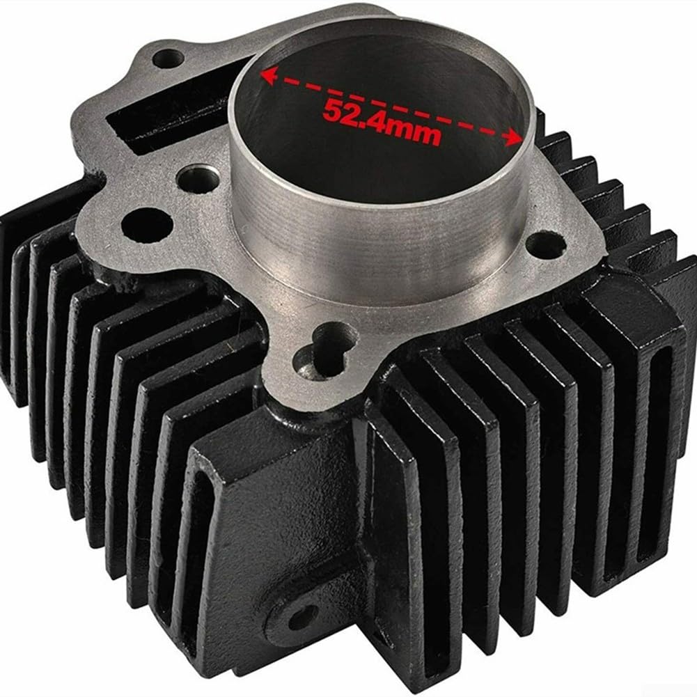 Kit cilindro con foro grande da 52,4 mm con guarnizione ad anello per motore a 4 tempi da 110 cc, 125 cc, gruppo motore per parti di riparazione per moto da cross go kart Pocket Bike