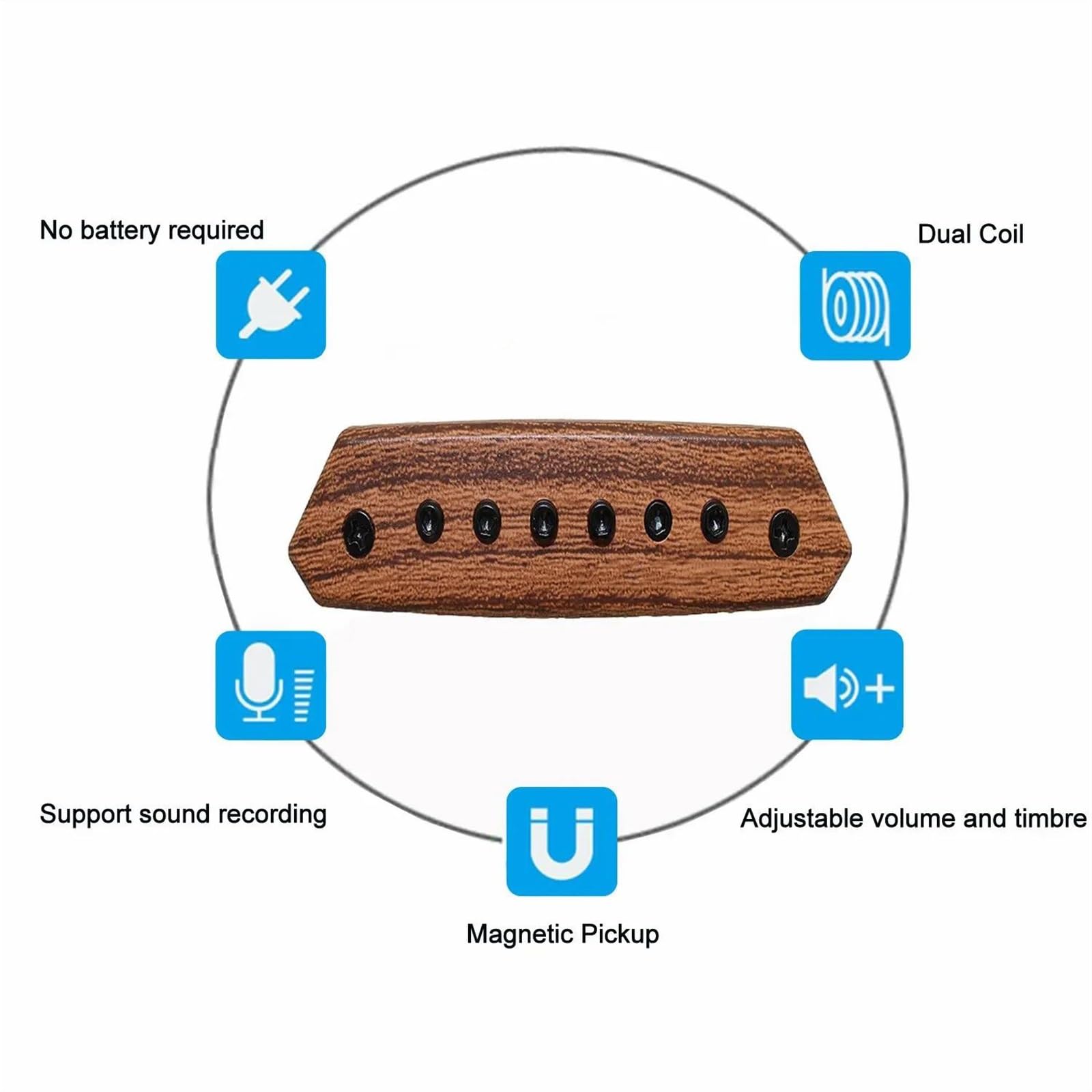 Pickup per strumenti ad arco Pickup Per Chitarra Acustica Ottimo Di Preamplificazione Pickup Per Buca Sonora Porta Plettri Per Chitarra Accessori Per Chitarra(910)
