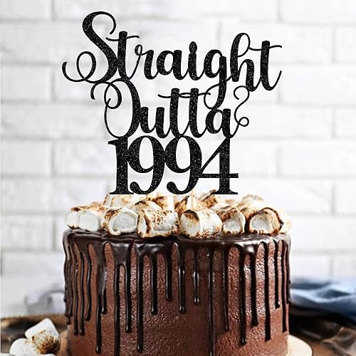 Miniatura 4 de Dcokska Straight Outta 1994 - Decoración divertida para tartas de 30 cumpleaños, feliz 30 cumpleaños, 30 aniversario de boda, fiesta, decoración