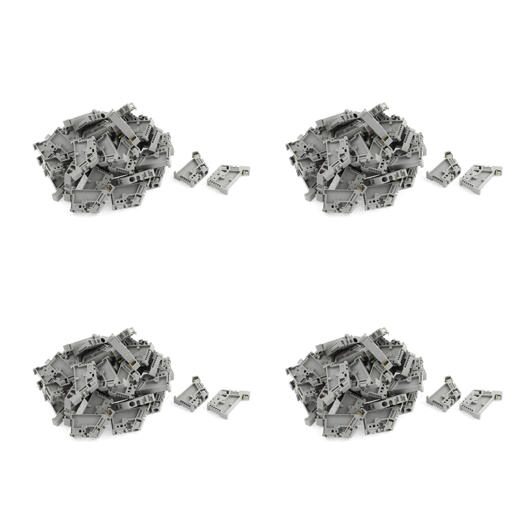 Bouchon d'extrémité du bornier DIN 35mm clips de butée gris haute densité x200